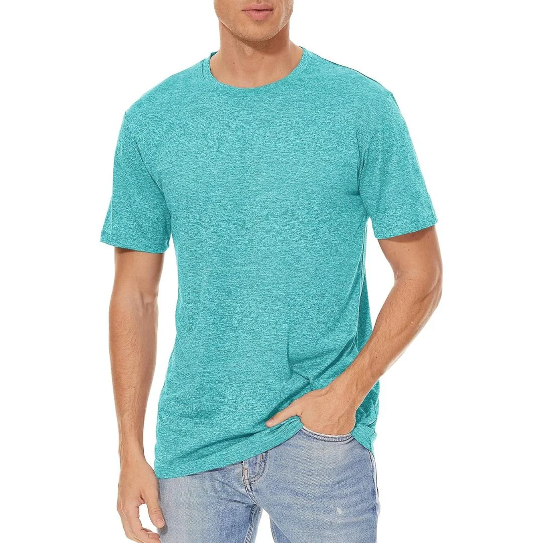 Men's Quick-Dry Solid Round Neck T-shirt