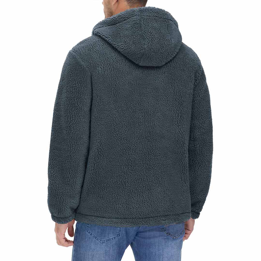 Men's Fleece Hoodies Sherpa Jackets Winter Thermal Coats
