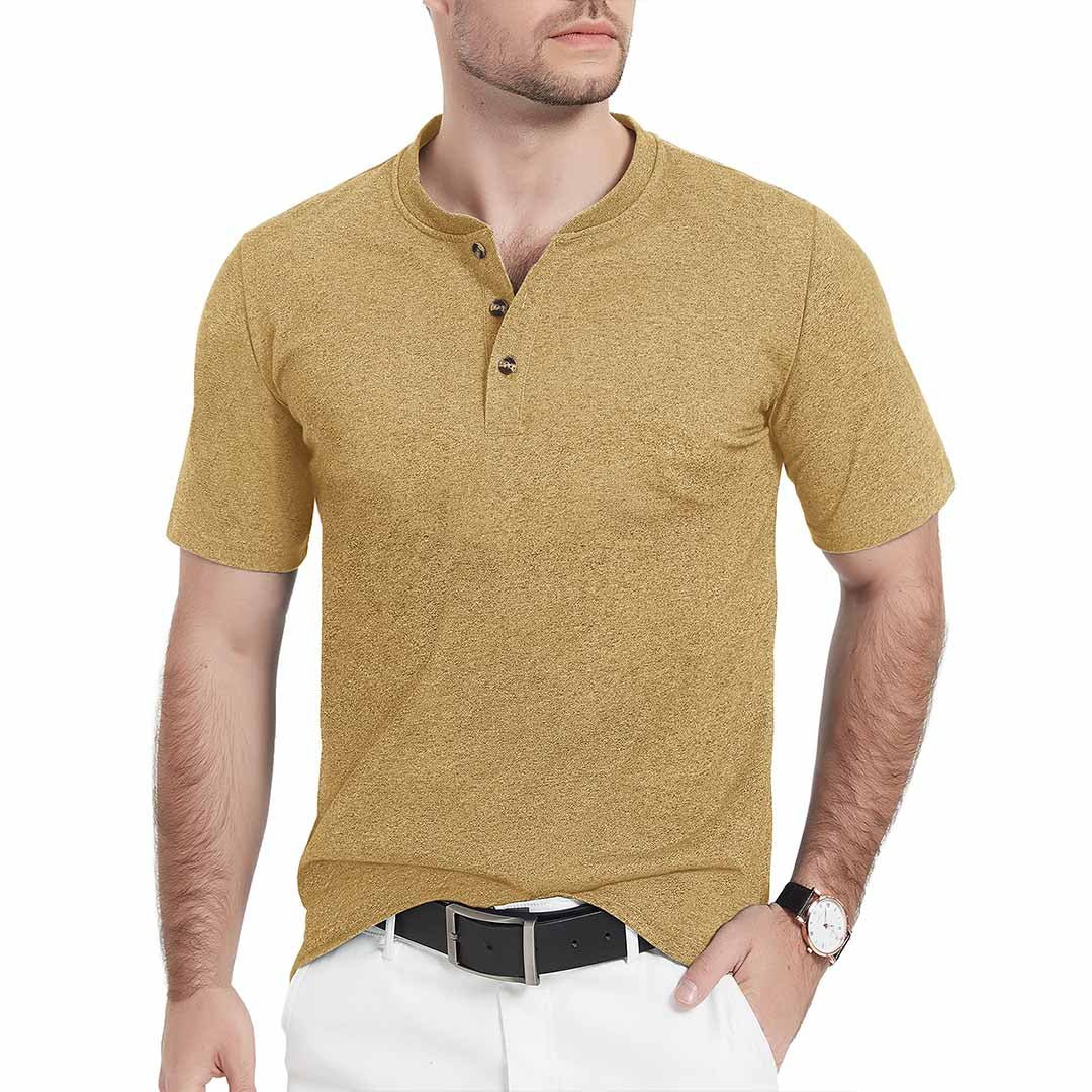Men's Casual Cotton Henley Shirts