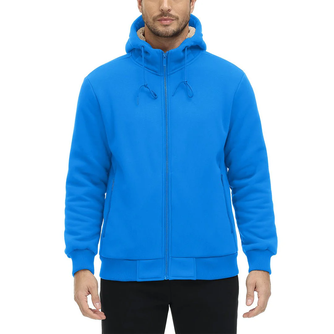 Men's Fleece Hoodie Jacket Windproof Winter Coats