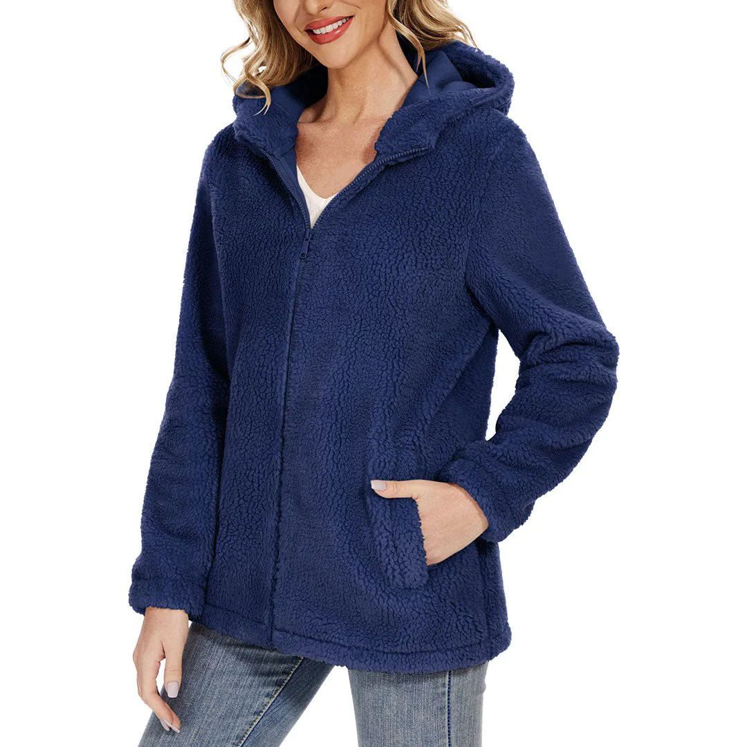 Women's Fuzzy Sherpa Fleece Fluffy Jackets