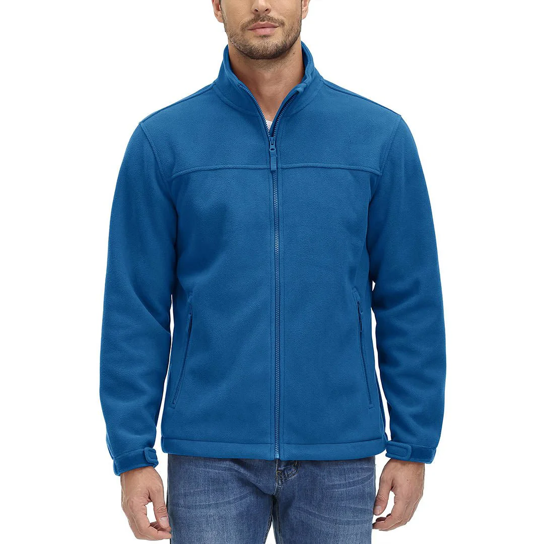 Men's Lightweight Full Zip Casual Fleece Jacket