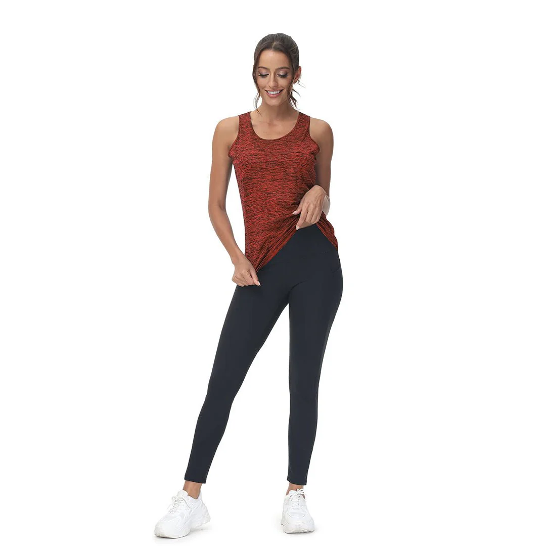 Women's Lightweight Athletic Yoga Crewneck Tank Tops