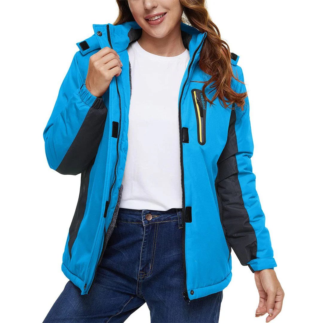 Women's Skiing Jacket Water-Resistant Windbreaker SoftShell Hooded Coats