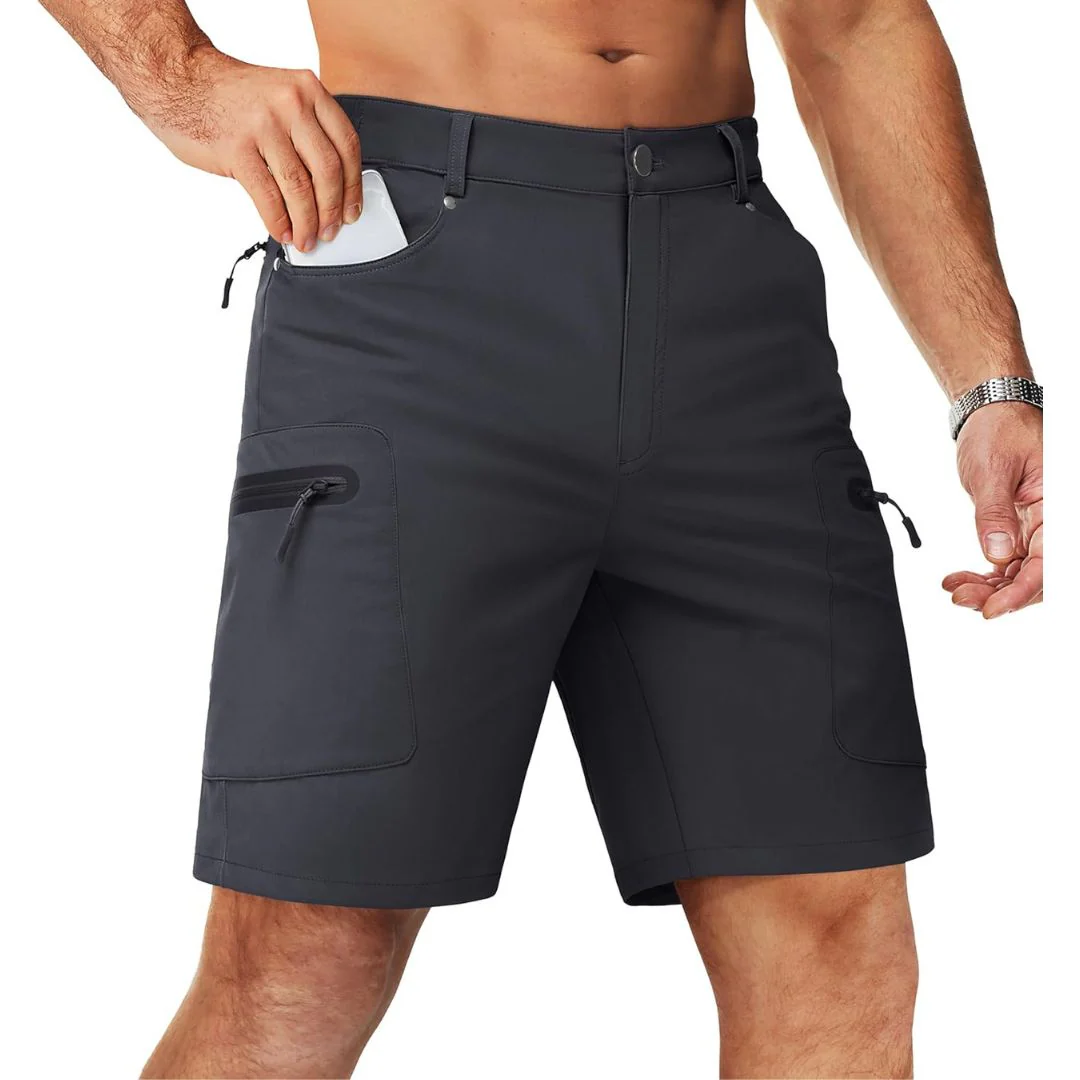 Men's Hiking Cargo Shorts with Zipper Pockets