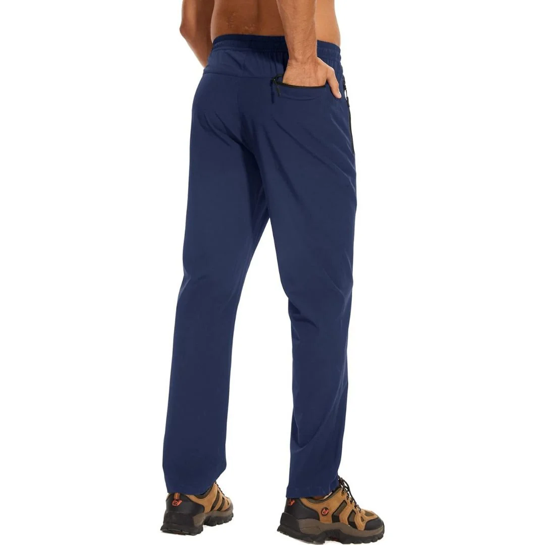 Mens Casual Pants Lightweight Quick Dry Water Resistant Joggers with Pockets
