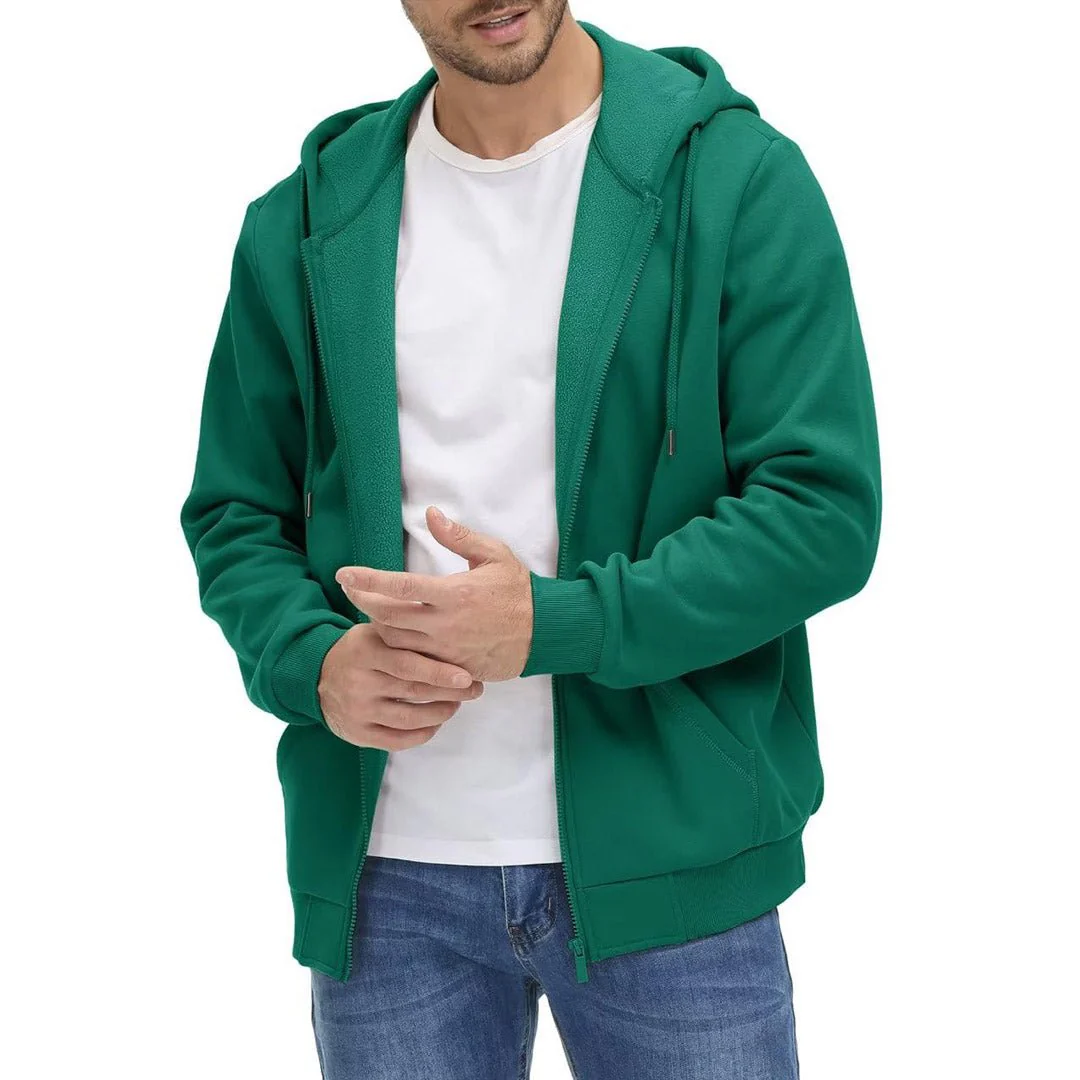 Men's Full Zip-Up Casual Active Hoodie