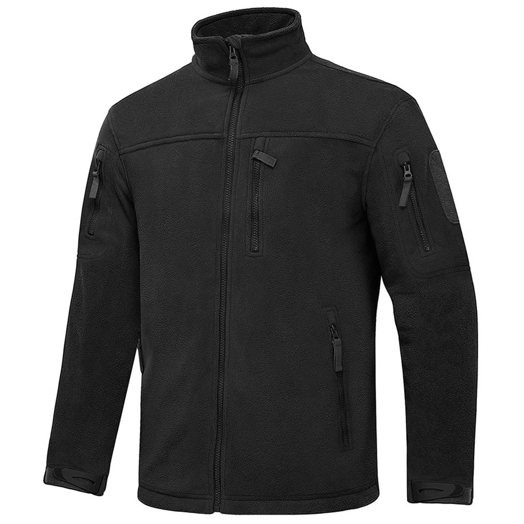 Men's Tactical Fleece Jackets Full Zip Coat with Multi Pockets