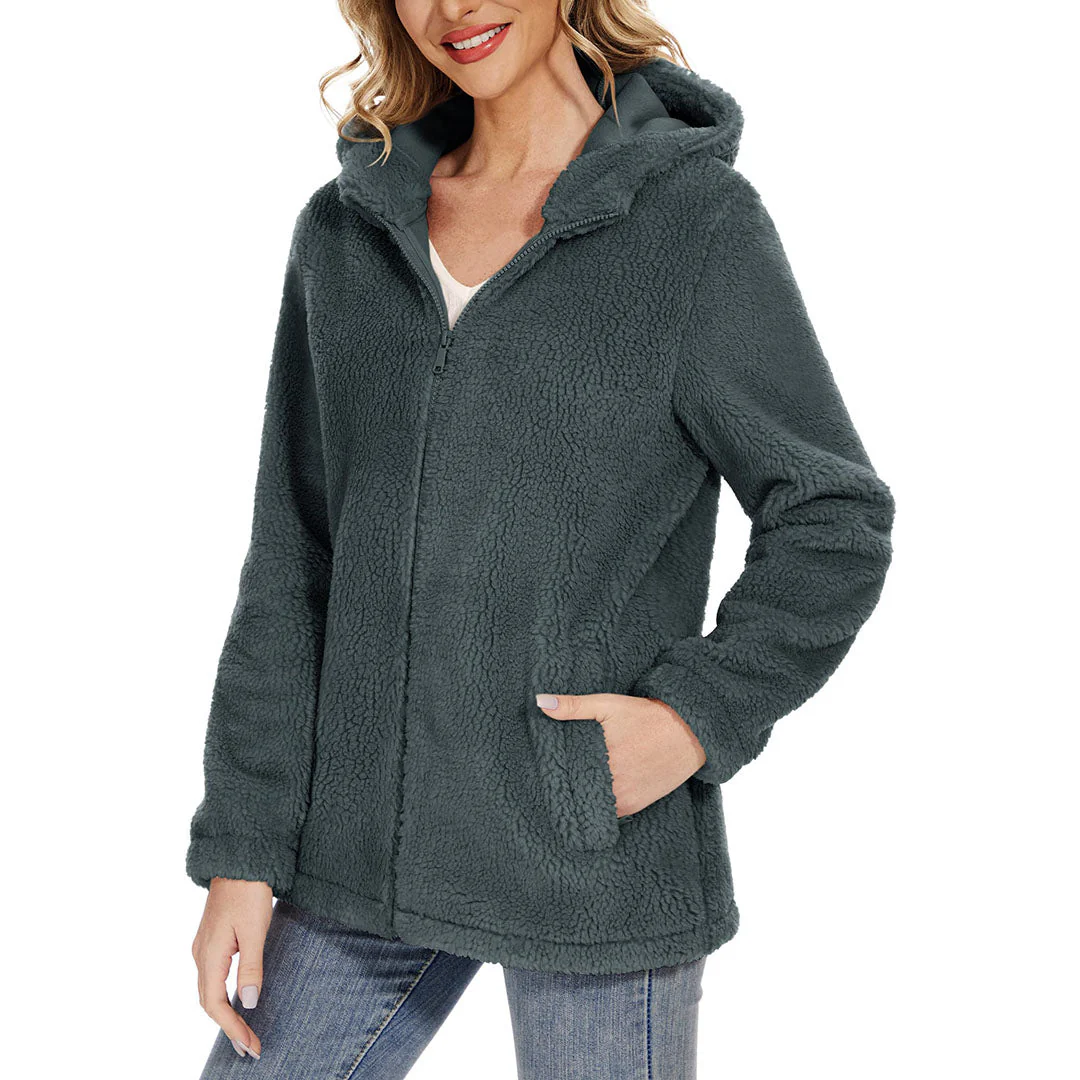 Women's Fuzzy Sherpa Fleece Fluffy Jackets