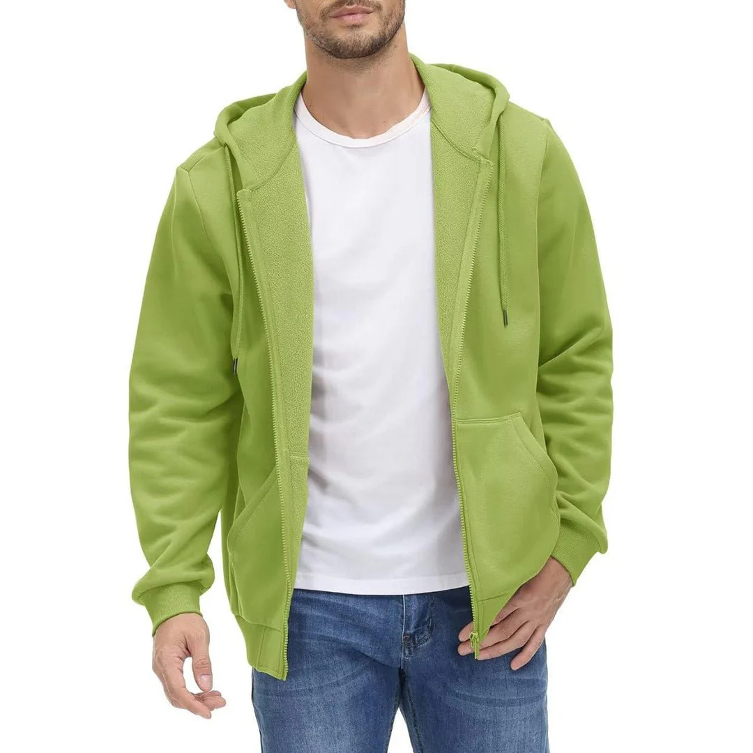 Men's Full Zip-Up Casual Active Hoodie