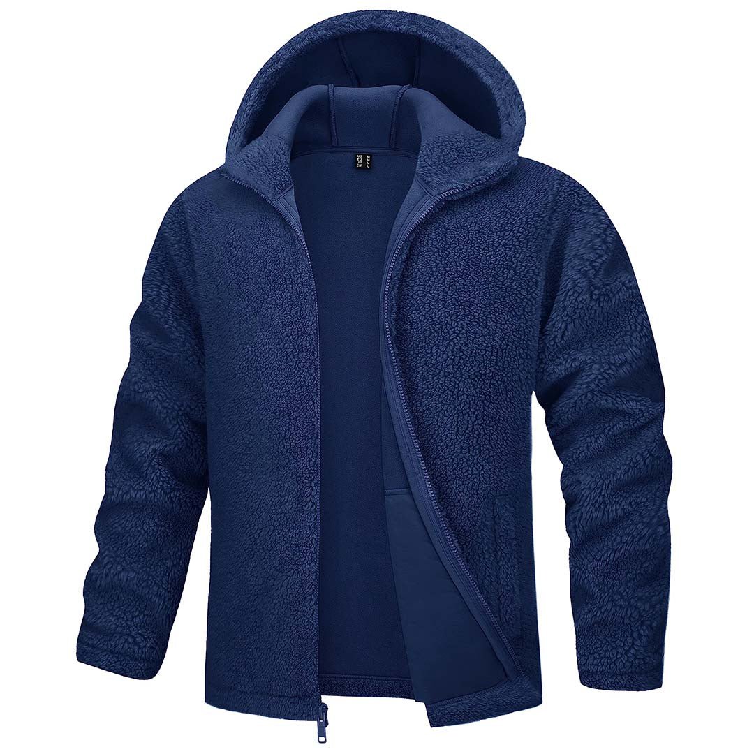 Men's Fleece Hoodies Sherpa Jackets Winter Thermal Coats