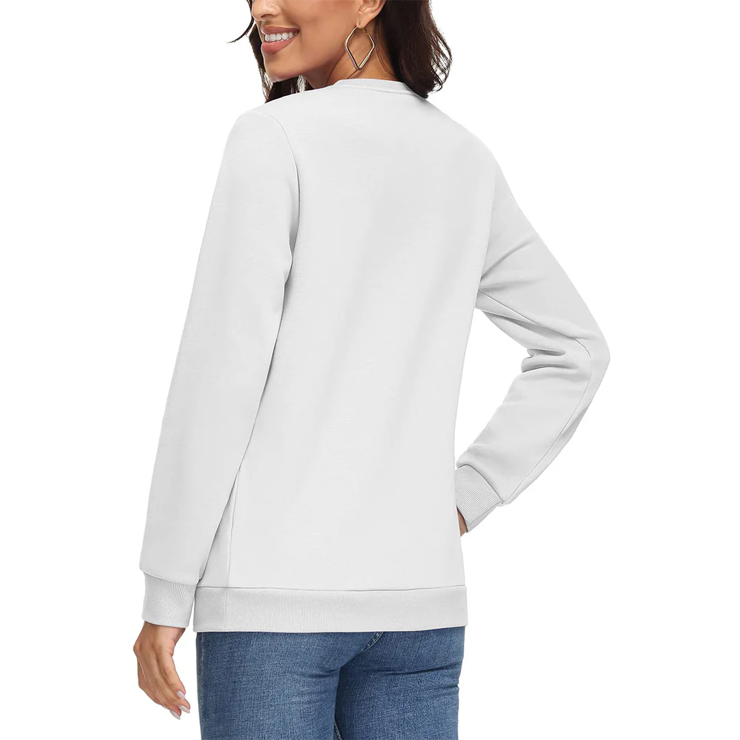 Women's Fleece-Lined Crewneck Casual Sweatshirts
