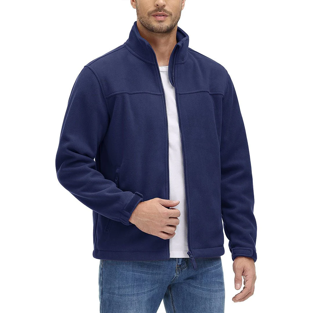 Men's Lightweight Full Zip Casual Fleece Jacket