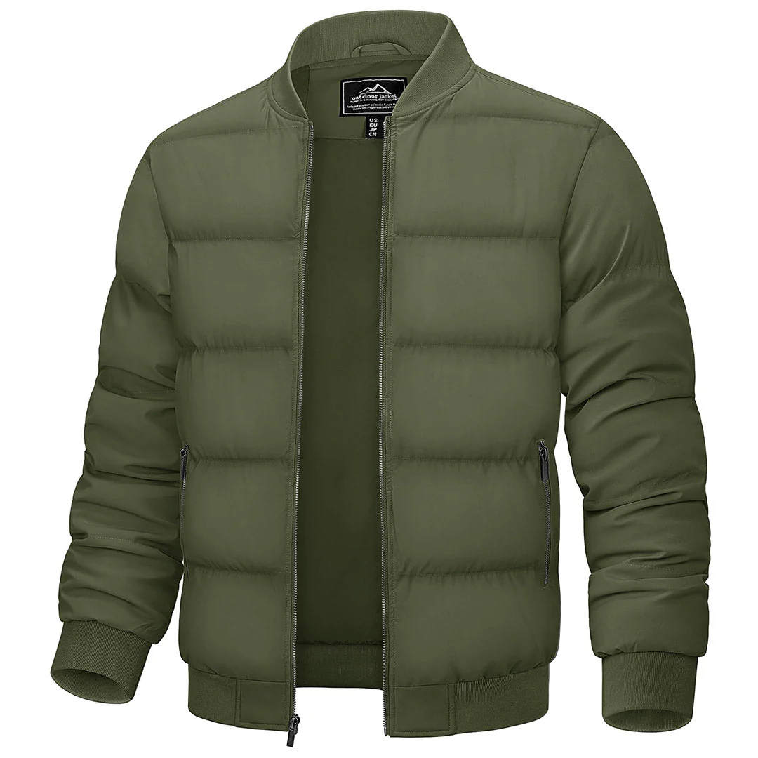 Men's Quilted Puffer Jacket Lightweight Water-Resistant Warm Winter Coat