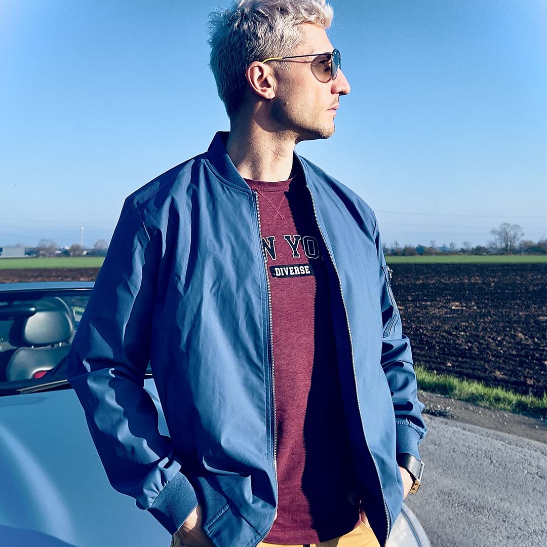 Men's Lightweight Bomber Zip Jackets