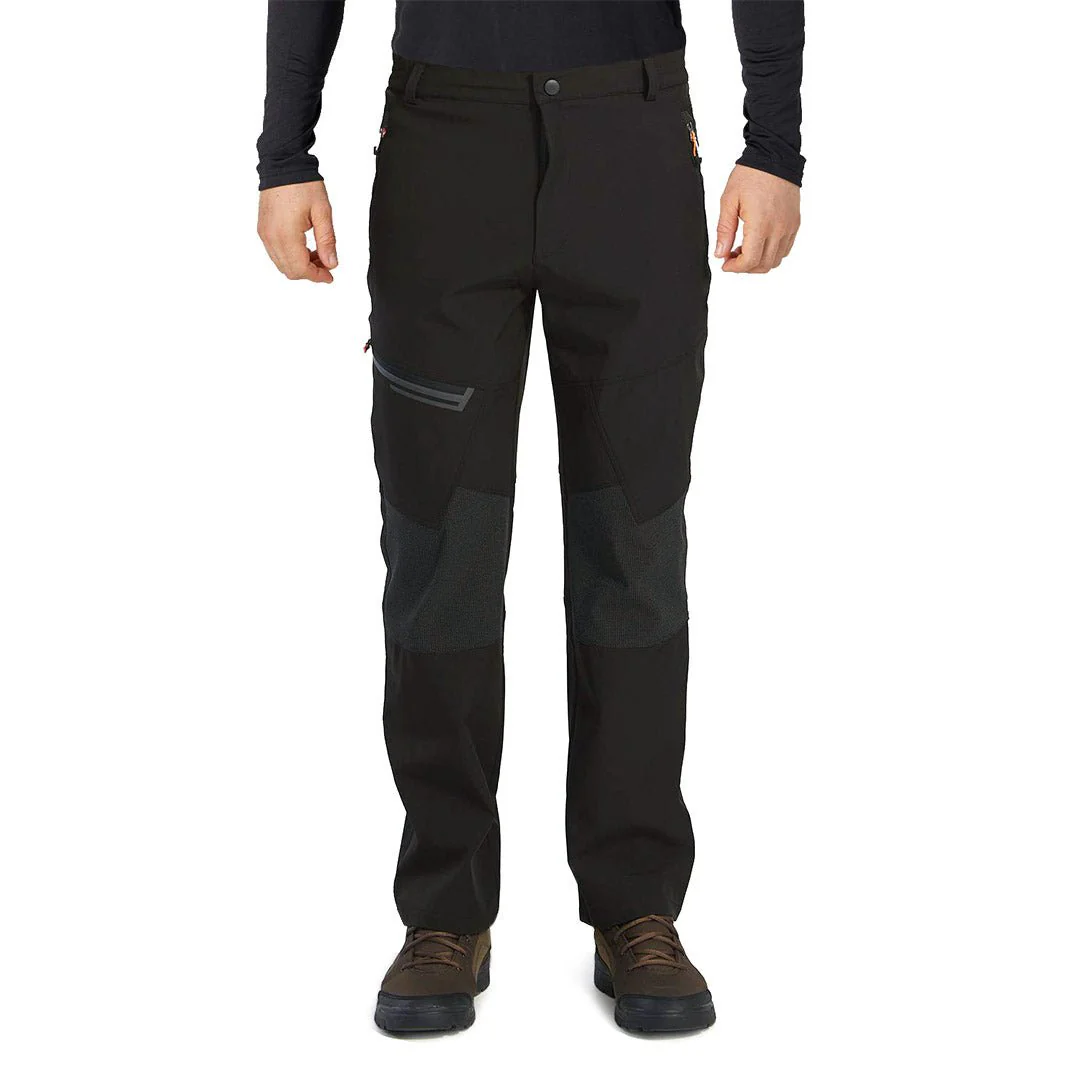 Men's Hiking Fleece Lined Reinforced Knees Softshell Pants