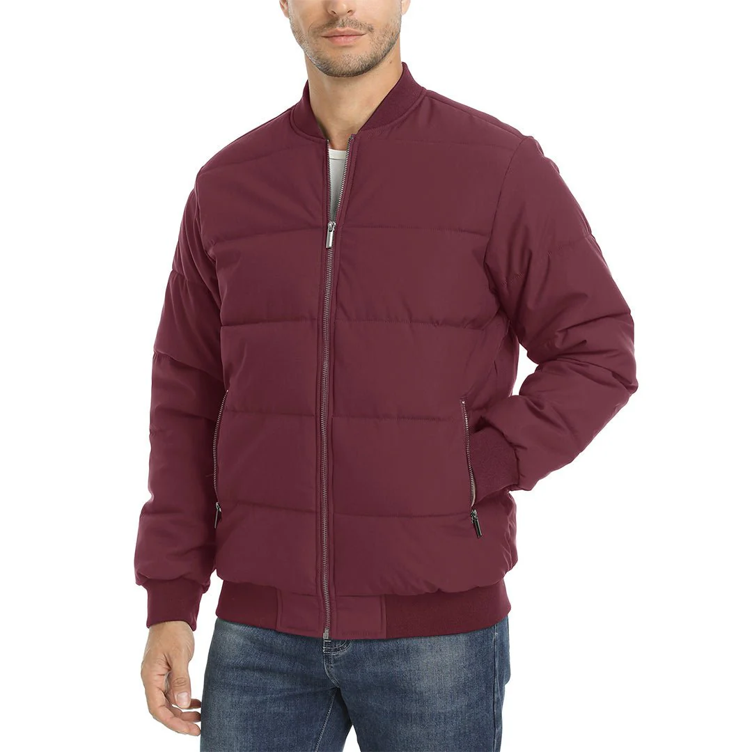Men's Quilted Puffer Jacket Lightweight Water-Resistant Warm Winter Coat