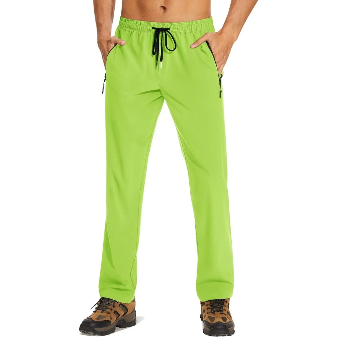 Mens Casual Pants Lightweight Quick Dry Water Resistant Joggers with Pockets