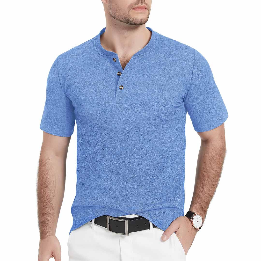 Men's Casual Cotton Henley Shirts