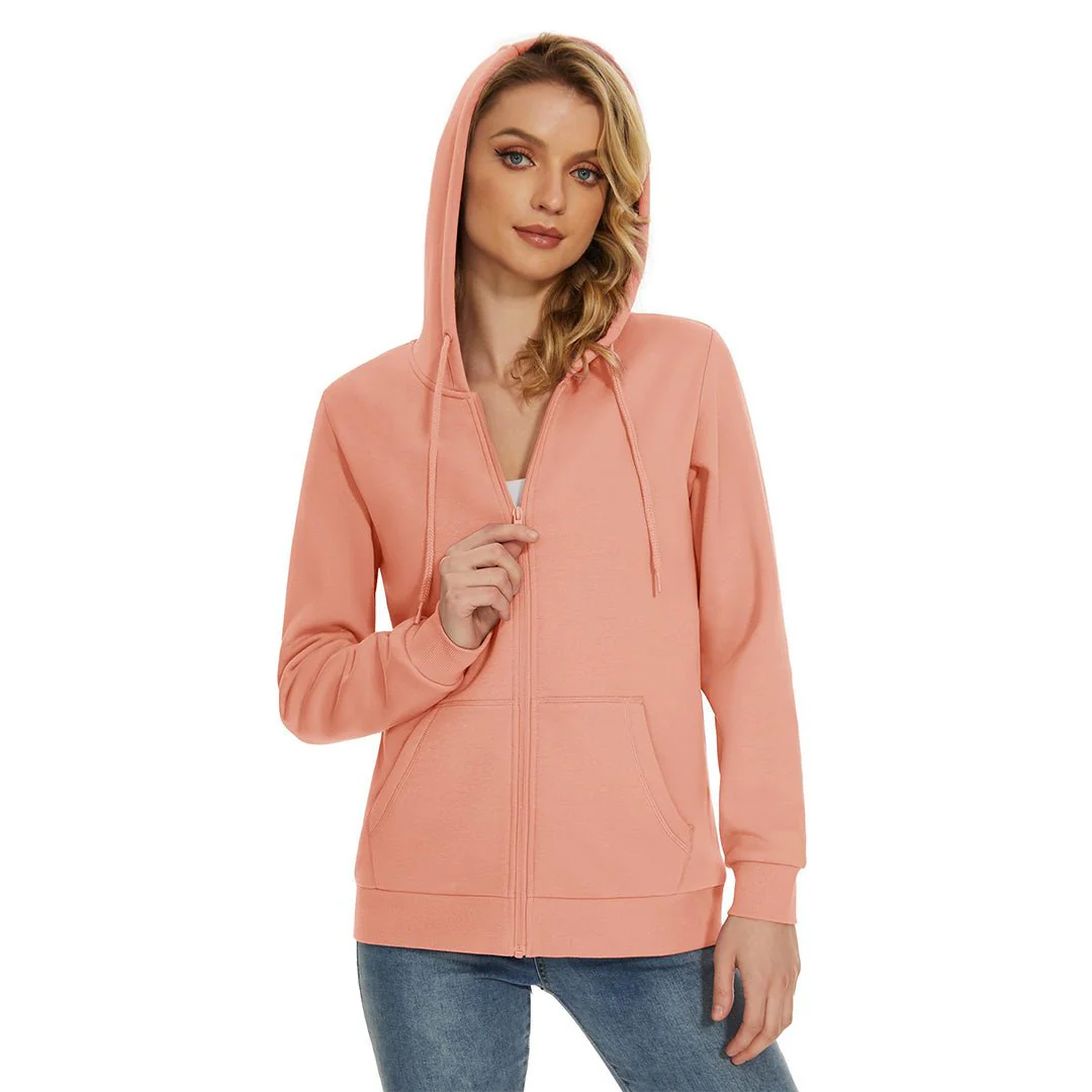 Women's Casual Lightweight  Fleece Hoodies Sportswear Jacket