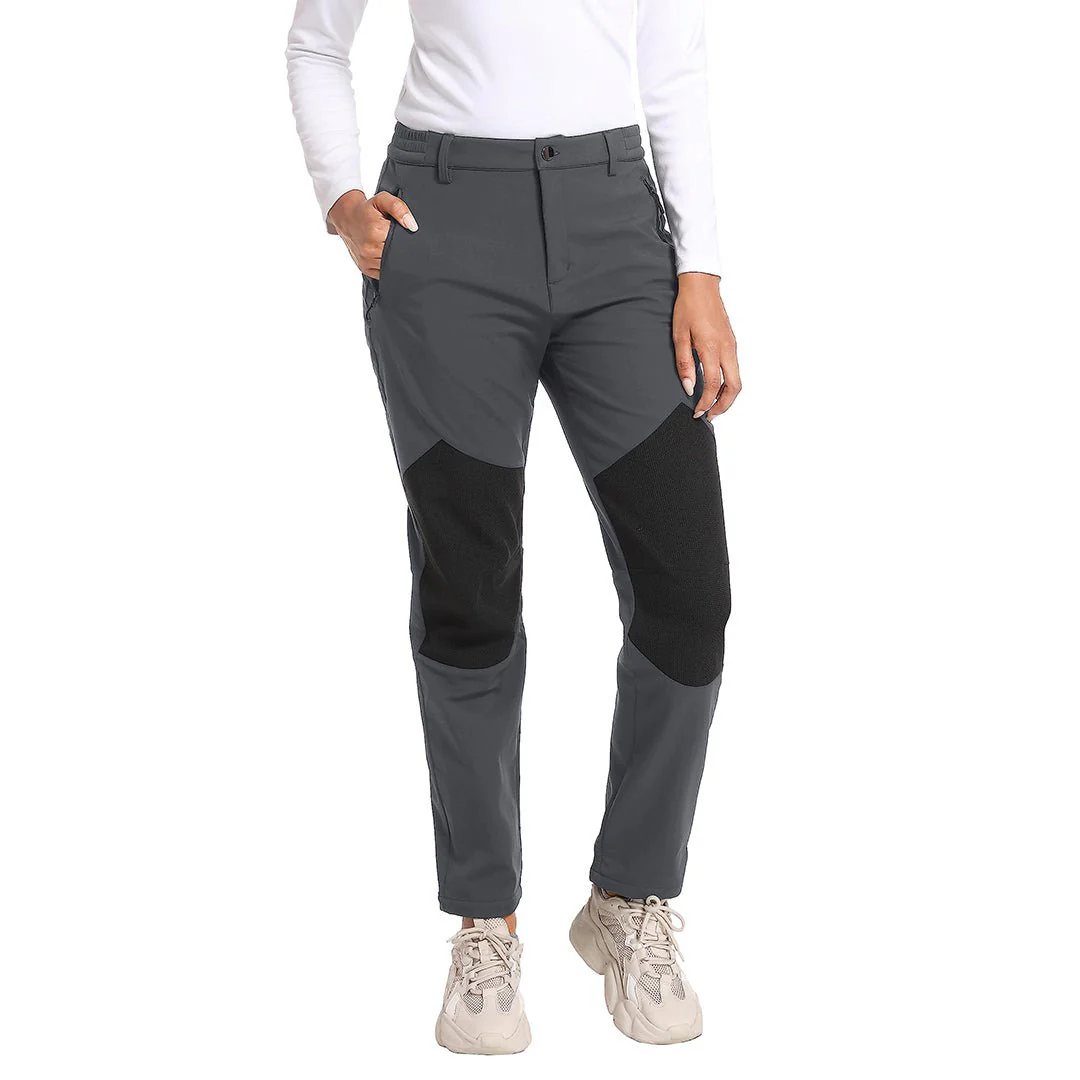 Women's Outdoor Windproof Fleece Lined Hiking Softshell Pants