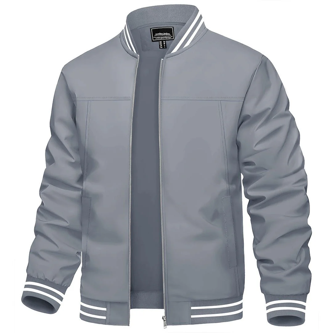 Men's Lightweight Windbreaker Full-Zip Bomber Jackets