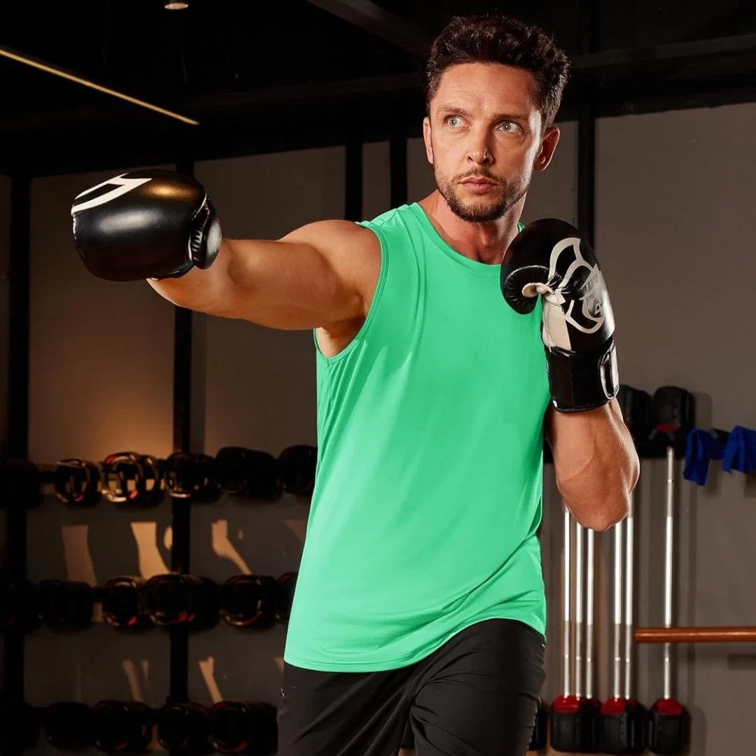 Men's UPF 50+ Sleeveless Quick Dry Gym Tank Tops