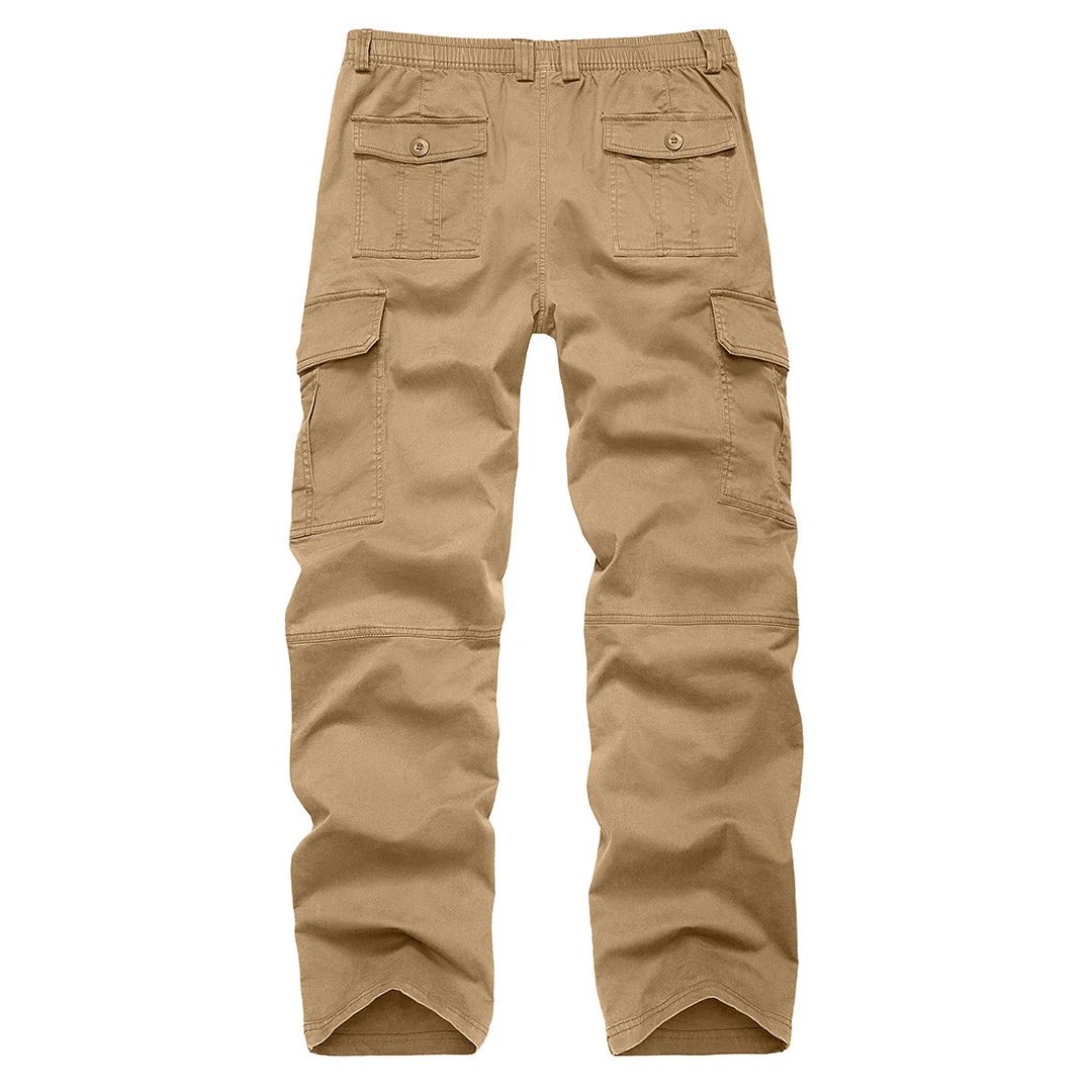 Men's Cotton Casual Classic Straight Leg Pants