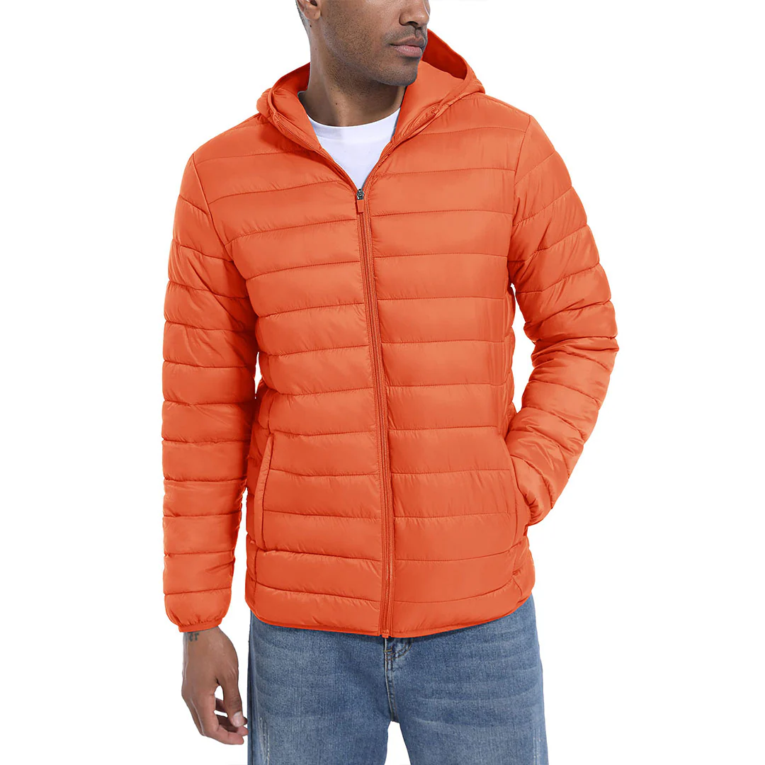 Men's Hooded Puffer Water-Repellent Down Alternative Jacket