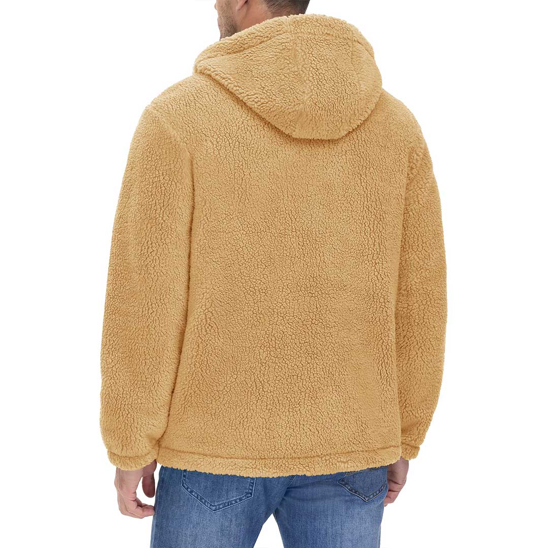 Men's Fleece Hoodies Sherpa Jackets Winter Thermal Coats
