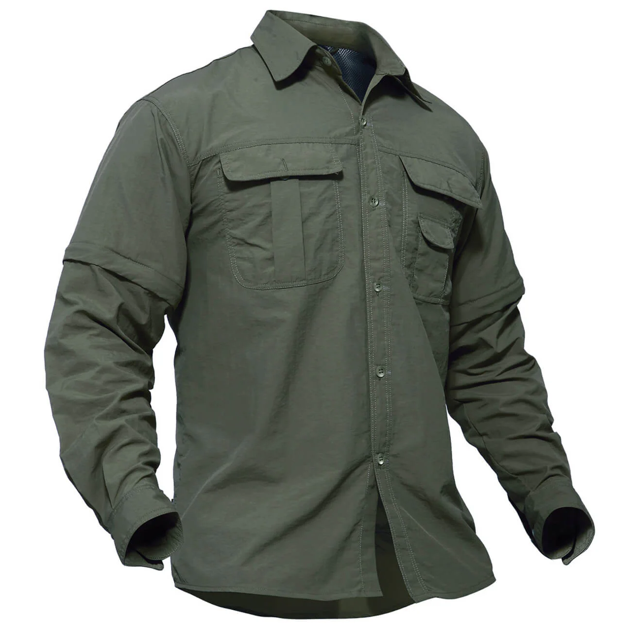 Men's Breathable Quick-Dry Convertible Outdoor Shirt