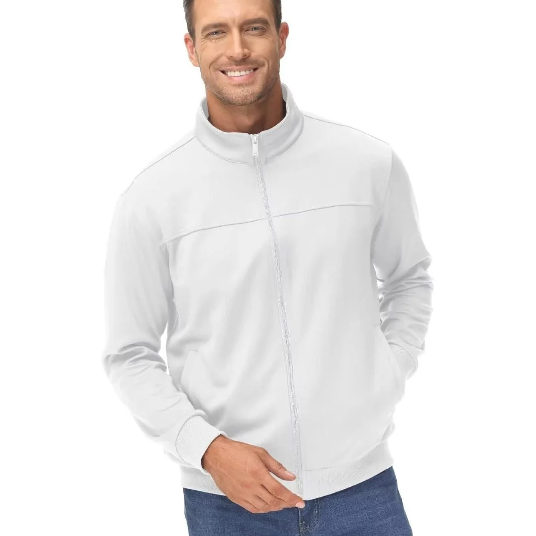 Men's Track Lightweight Full Zip Up Stand Collar Jacket