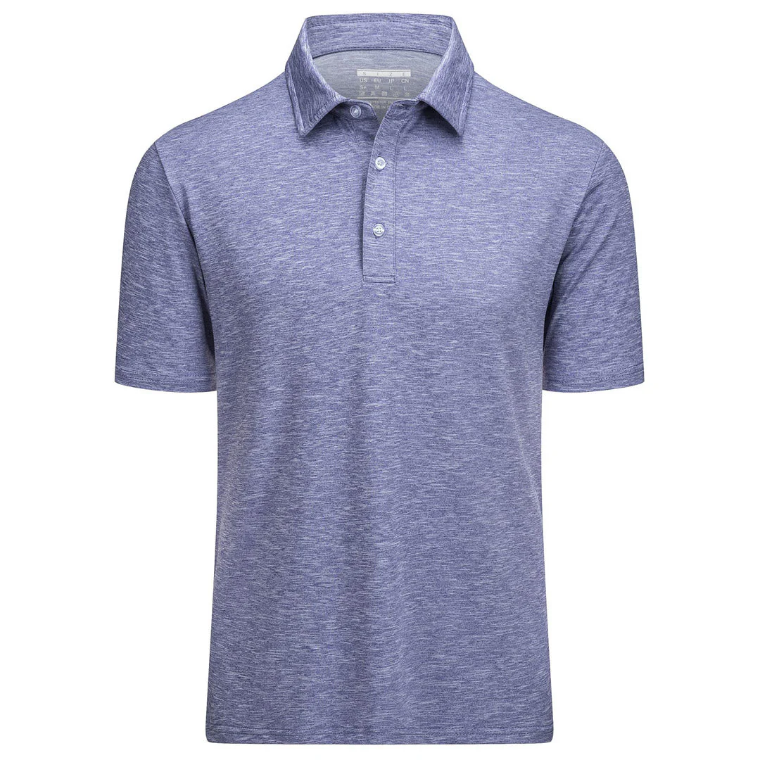 Men's Golf 3 Buttons Spread Collar Solid Quick Dry Polo Shirt
