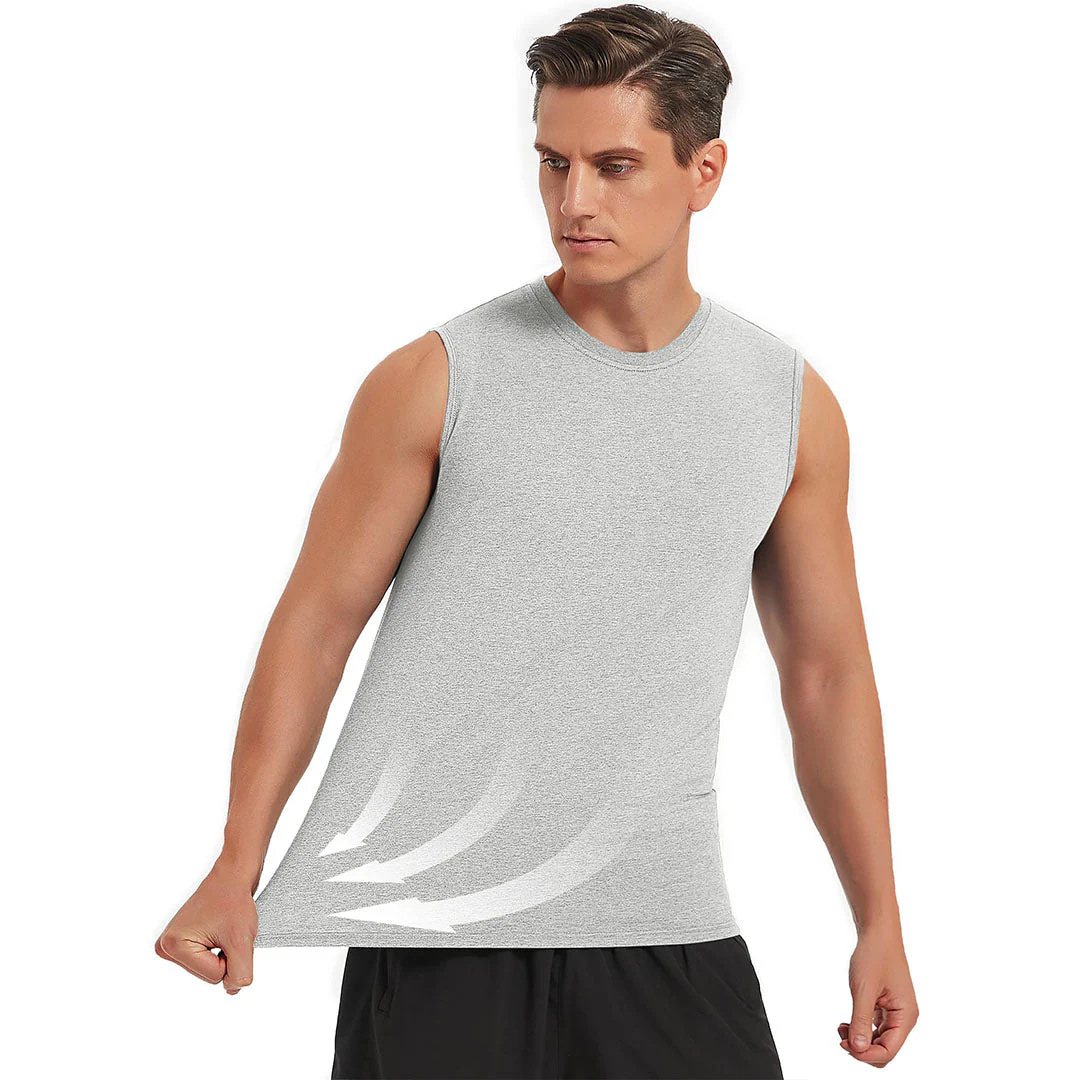 Men's Bodybuilding Tank Tops Cotton Workout T-Shirts