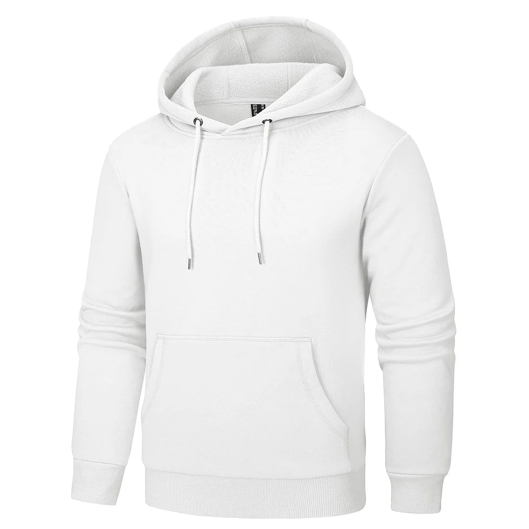 Men's Pullover Fleece Zip Up Hoodie Cotton Casual Lightweight Sweatshirt