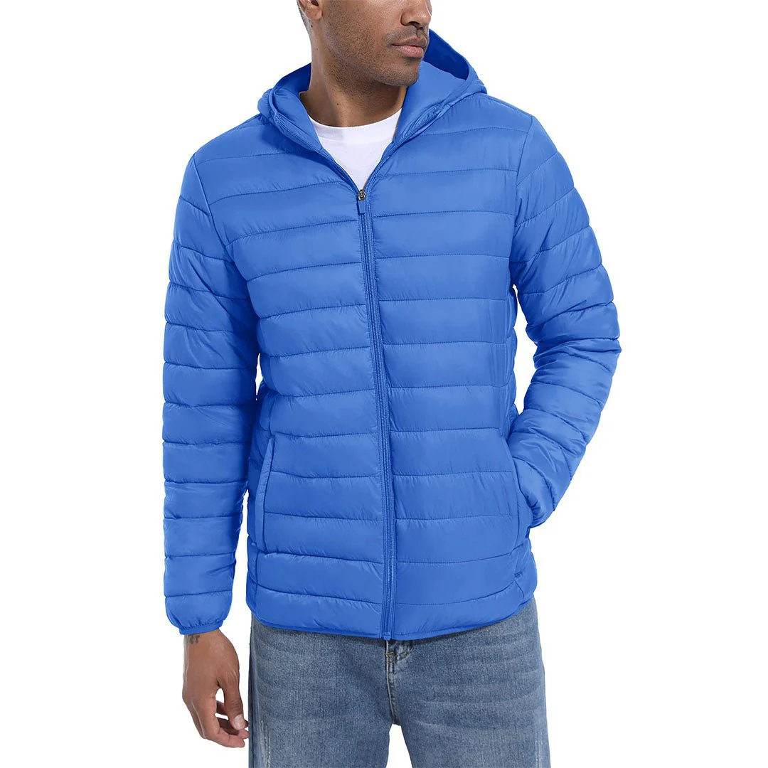 Men's Hooded Puffer Water-Repellent Down Alternative Jacket