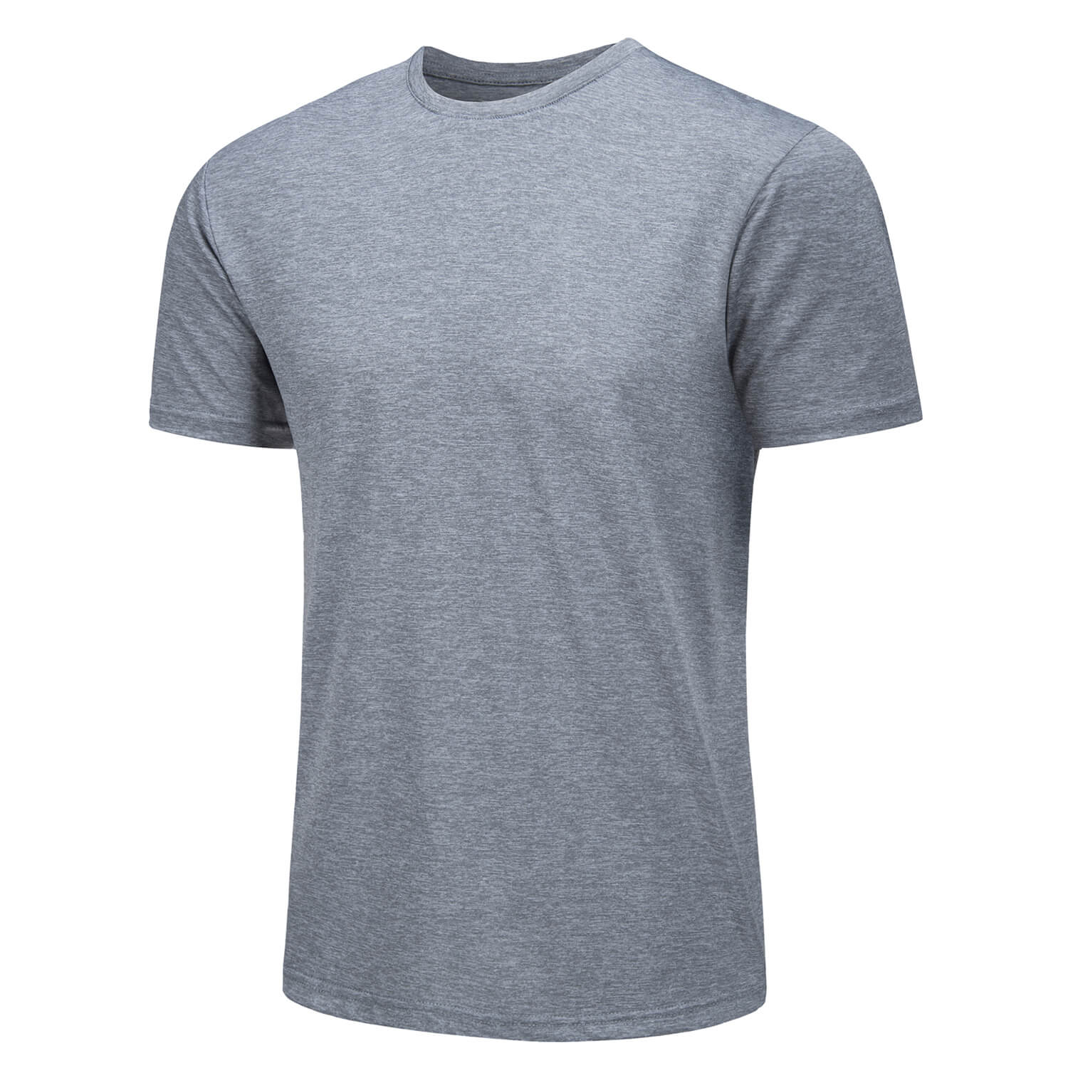 Men's Quick-Dry Solid Round Neck T-shirt