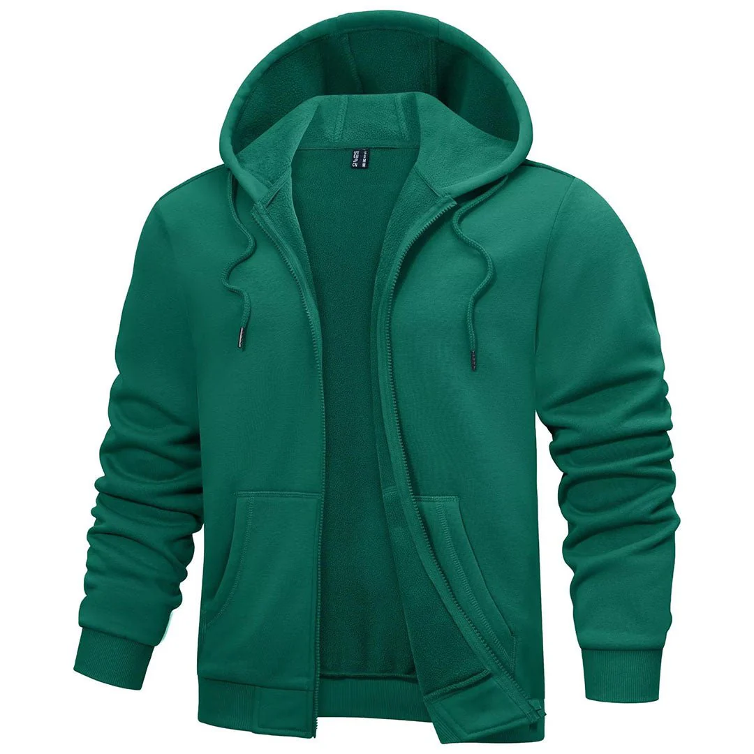 Men's Full Zip-Up Casual Active Hoodie