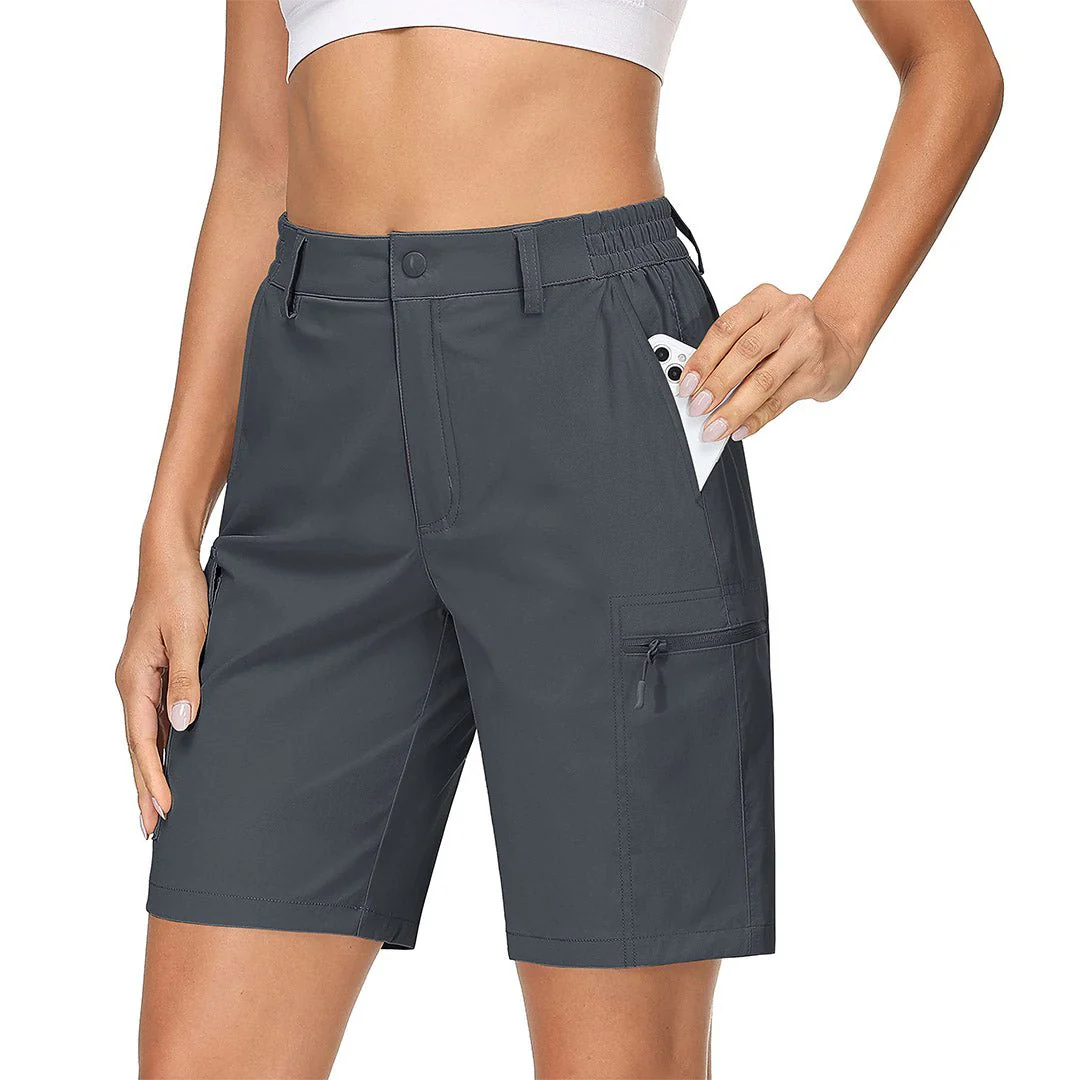 Women's Hiking Workout Quick Dry Cargo Shorts Multi Pockets