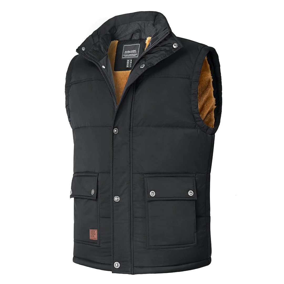 Men's Outerwear Vests with Fleece Liner Hiking Jacket
