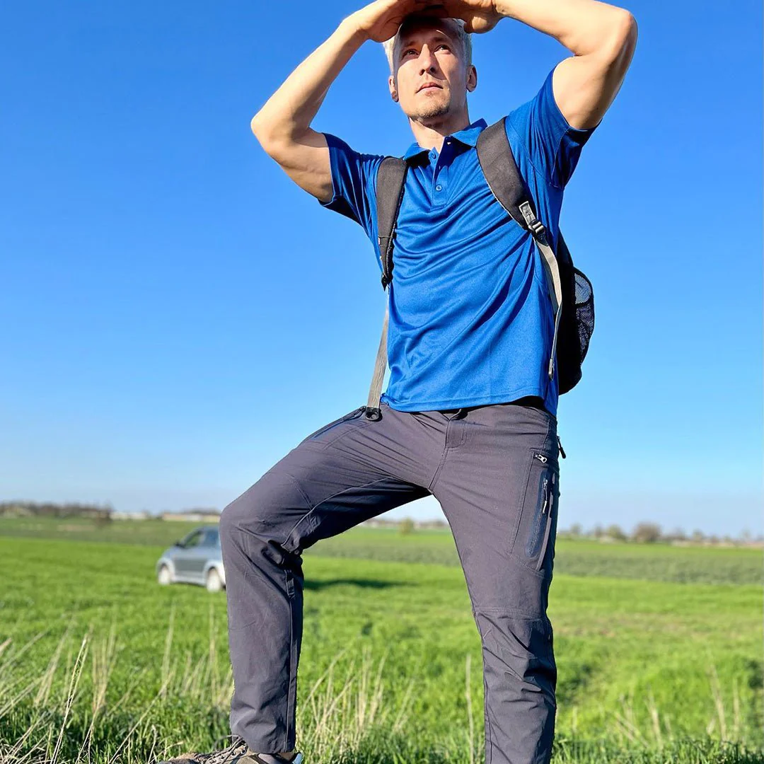 Men's Quick Dry Water Resistant 8 Pockets Cargo Hiking Pants