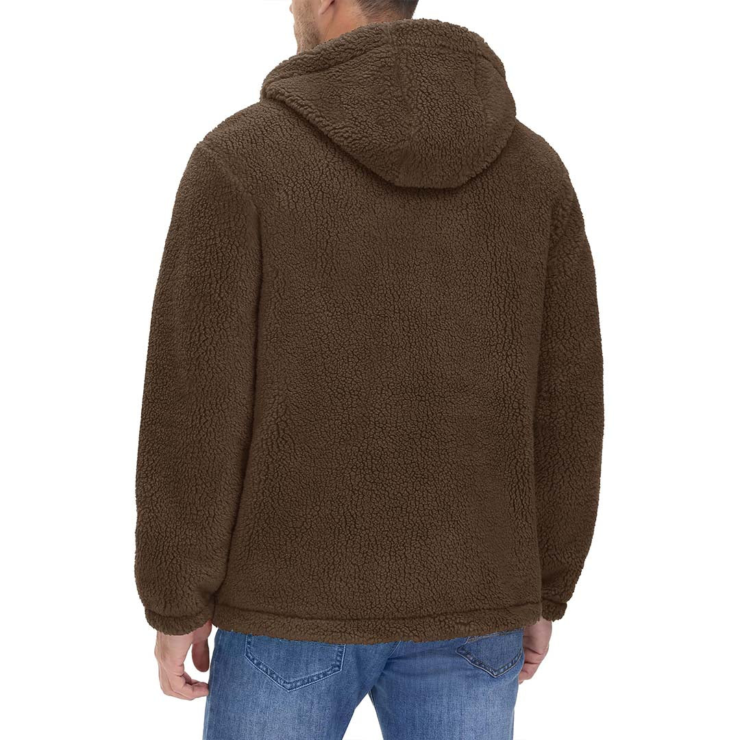 Men's Fleece Hoodies Sherpa Jackets Winter Thermal Coats