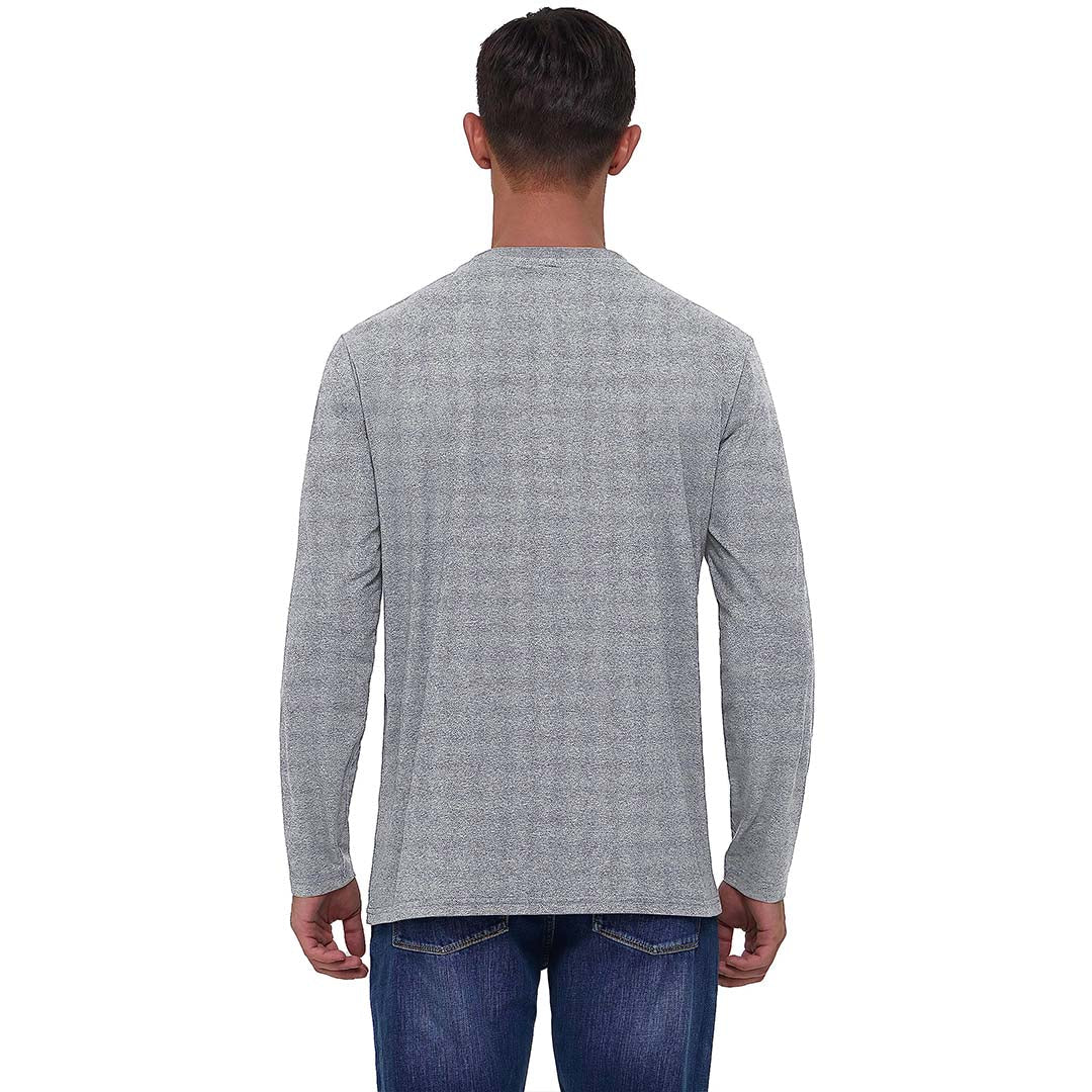 Men's Cotton Solid Color Classic Casual Long Sleeve T-shirt