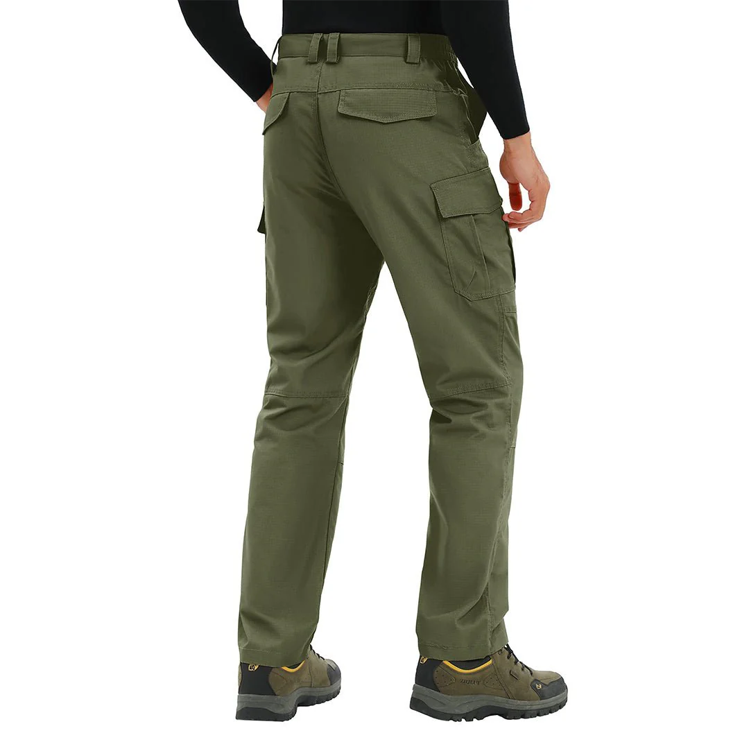 Men's 9 Pockets Ripstop Water Repellent Tactical Pants