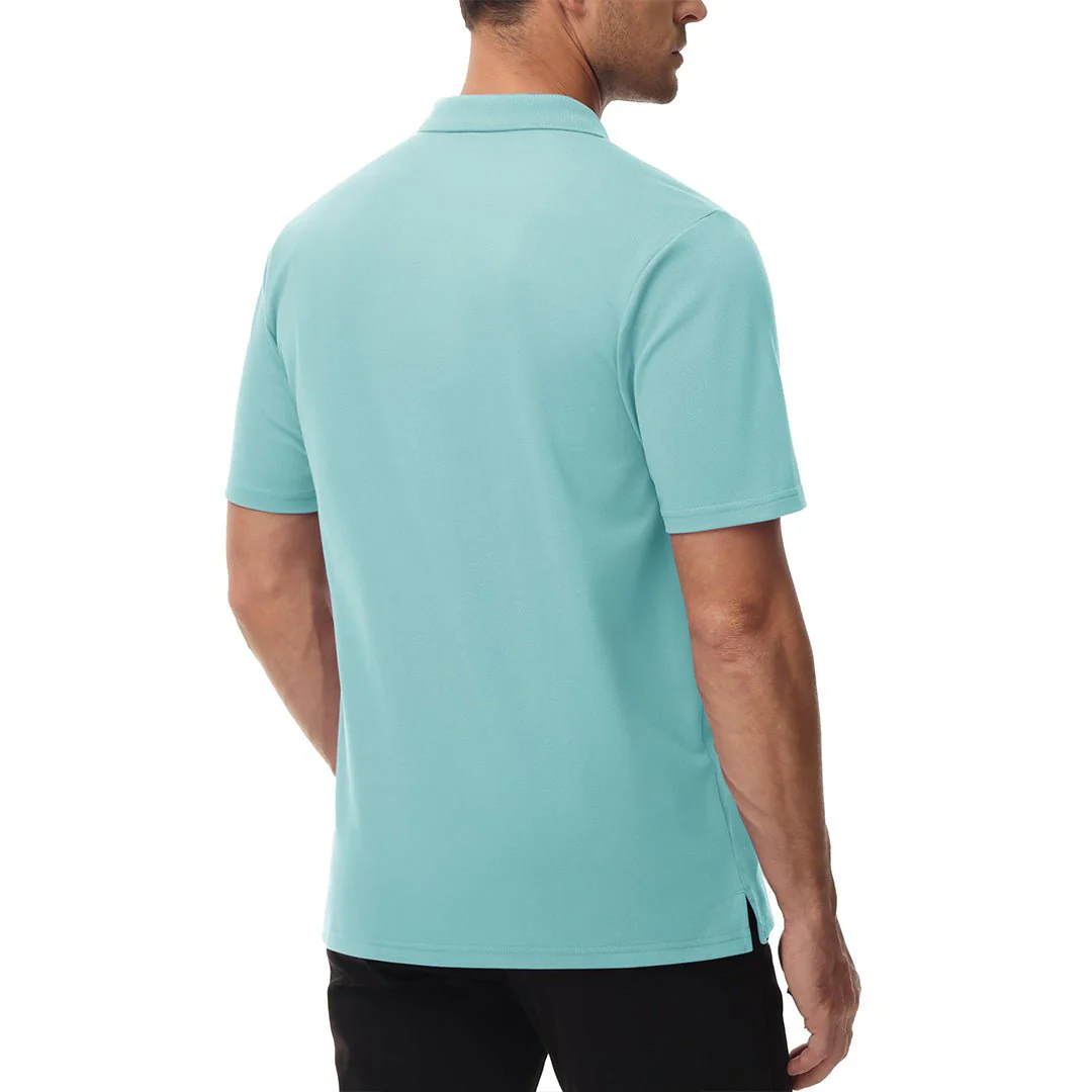 Men's Moisture Wicking Golf Polo Shirts with Pocket