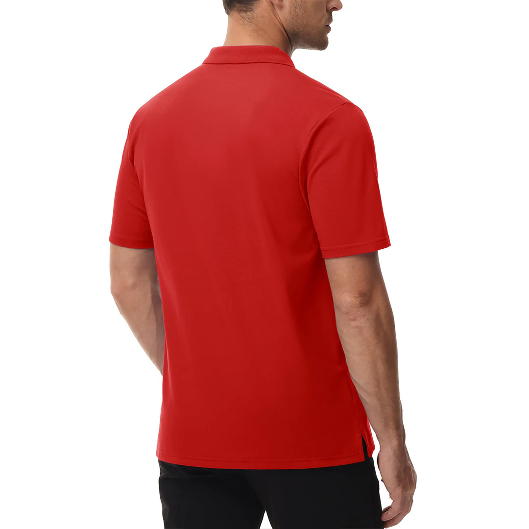 Men's Moisture Wicking Golf Polo Shirts with Pocket