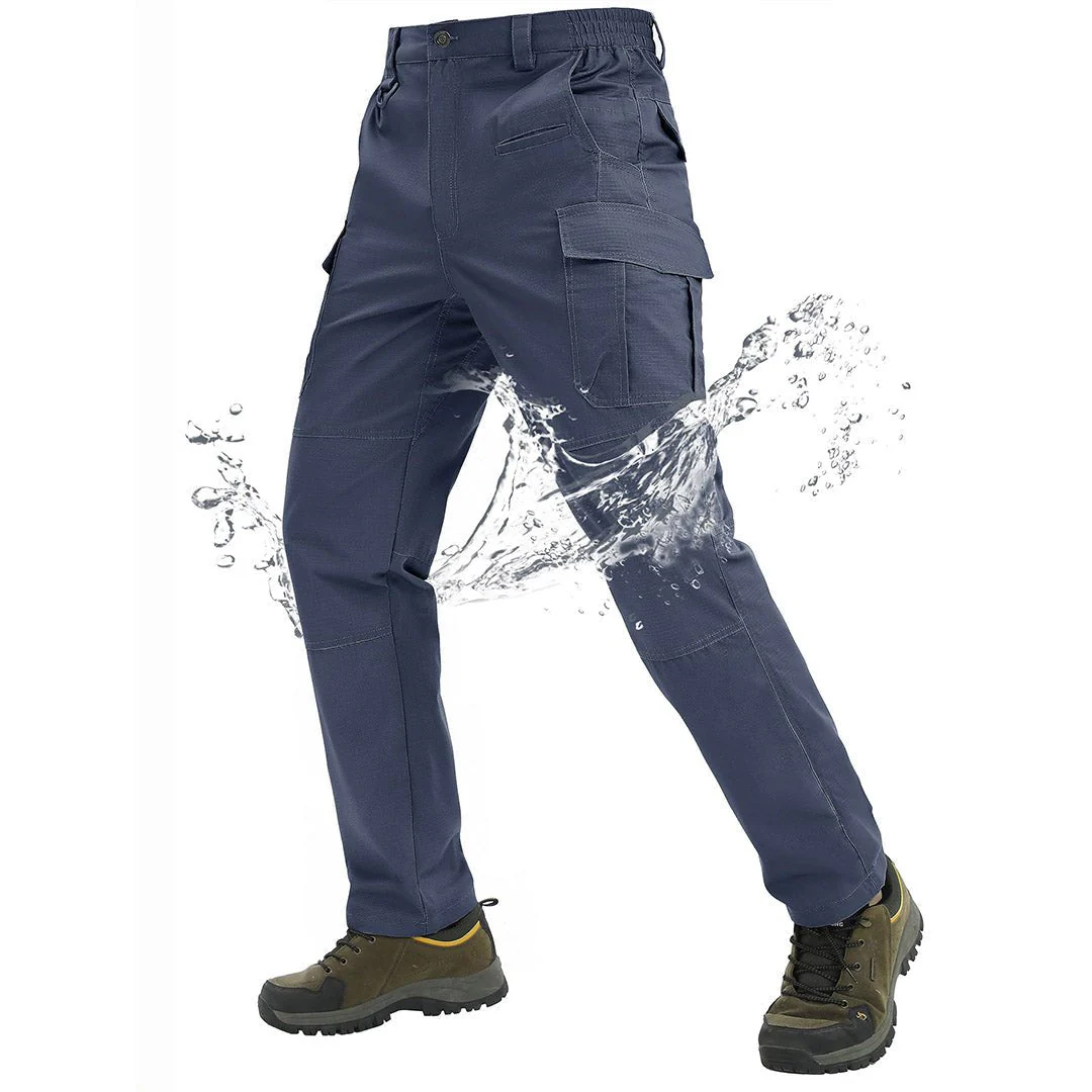 Men's 9 Pockets Ripstop Water Repellent Tactical Pants