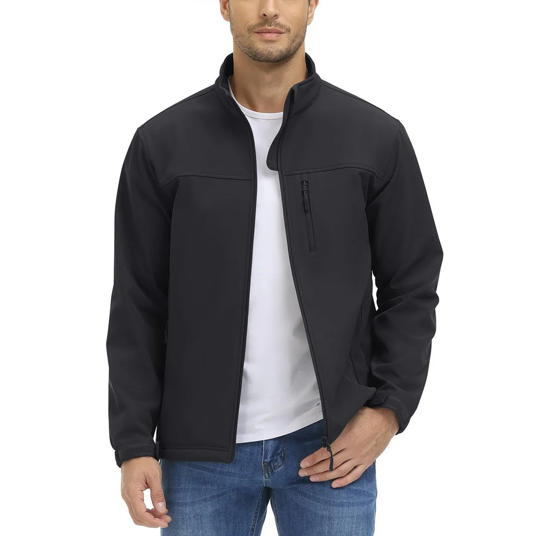 Men's Softshell Fleece Lined Water Resistant Outdoor Tactical Jackets