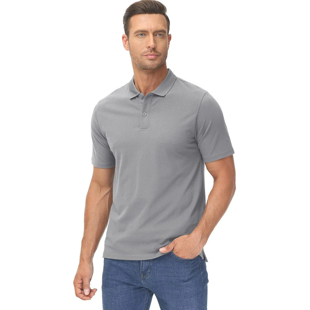 Men's Cooling Summer Casual Pique Polo T-shirts