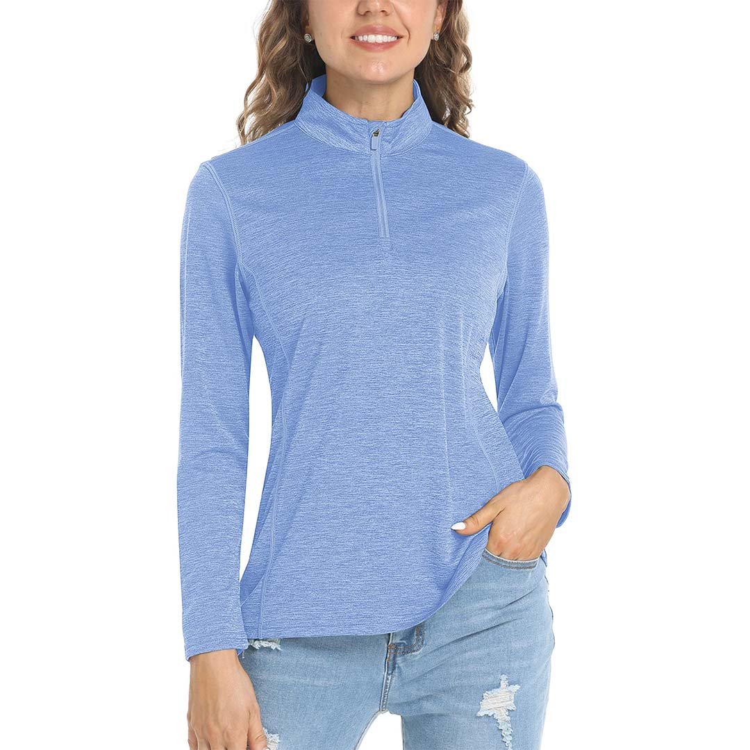 Women's UPF 50+ 1/4 Zip Quick Dry Hiking Shirts